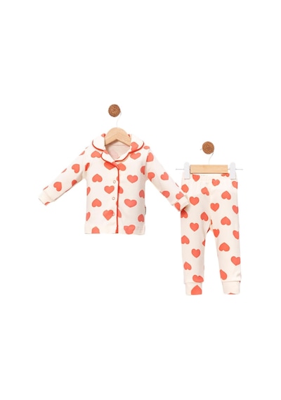 Celira Bbc Yavruağzı Lüks Çıtçıtlı Kız Bebe Pijama Takımı Yavruağzı