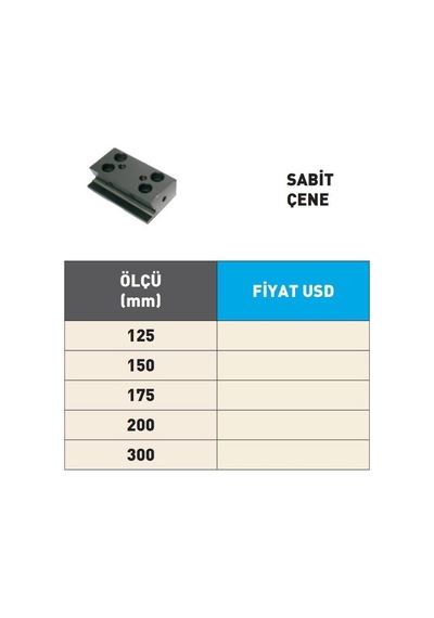 Fett 150mm Krasnic Süper Hassas Tezgah Mengene Sabit Çene