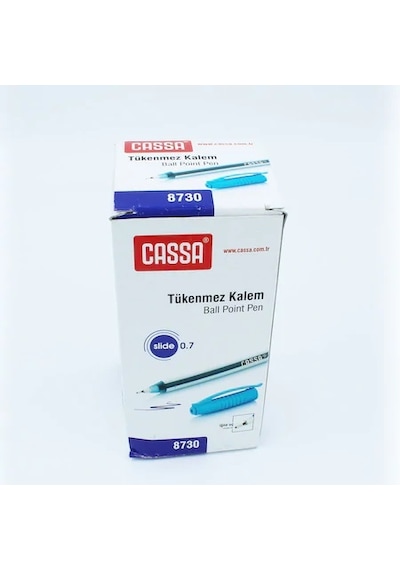 Cassa 8730 Slıde Tükenmez Kalem 07 Mavi (50 li Kutu)