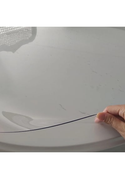Yuvarlak 2,6mm Şeffaf Kalın Pvc Masa Örtüsü Kaymaz Koruyucu Şeffaf
