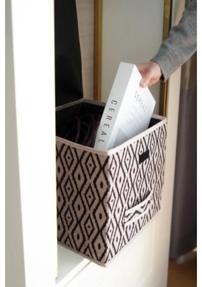 Bohe Çok Amaçlı Raf Düzenleyici Dekoratif Kutu Dolap Organizer Baza Altı Hurç 30 X 30 X 30