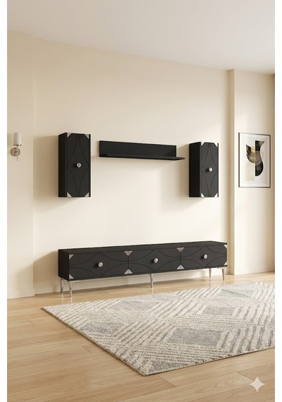Tvr1897as Alfa Tv Ünitesi Takımı Antrasit-silver 180cm