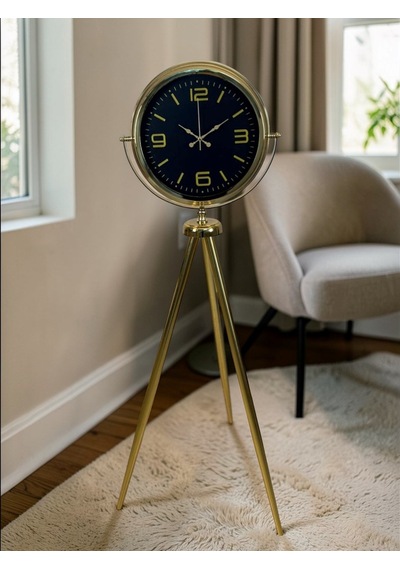 Büro Ev Ofis Hediyesi İçin Golden Elegance Tripod Ayaklı Saat Diğer