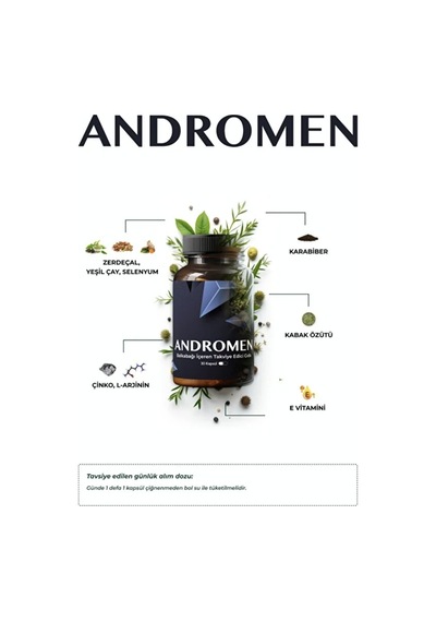 Andromen Erkeklere Kendini Yeniden Keşfet Desteği 30lu X 1 Adet+geisah Masaj Yağı İle