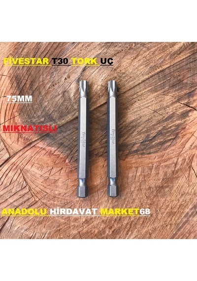 Fivestar Yıldız Uç Bits Uç 75 Mm T30 Mıknatıslı Buldex Vida Ucu