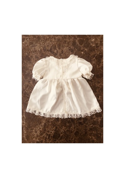 Hayy Baby Kids Wear Kız Bebek Krem Dantelli Ve Incili Elbise Seti