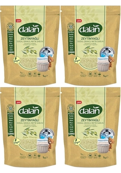 Dalan Granül Sabun Tozu 1 Kg Bebekler Için Zeytinyağlı 4'Lü Set
