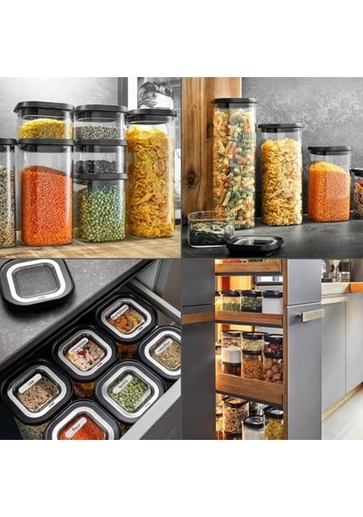Pantry Saklama Kabı, 900 Ml, Hava Geçirmez Kapaklı Saklama Kabı, Gıda Saklama Kabı, Çok Yönlü Kullanılabilir Diğer