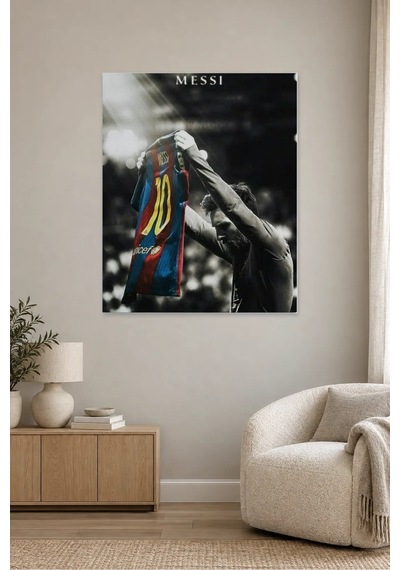 Fida Messi 10 Numaralı Formayı Kaldırırken Canvas Tablo
