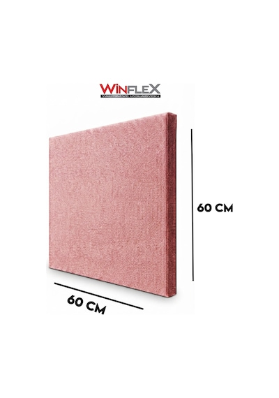 60x60cm - Akustik Kumaş Kaplı Panel Pembe