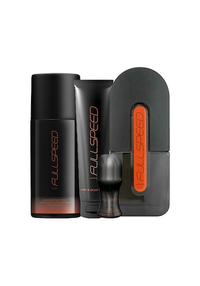 Avon Full Speed Erkek Parfüm EDT 75 ML + Roll On + Deodorant + Şampuan Set