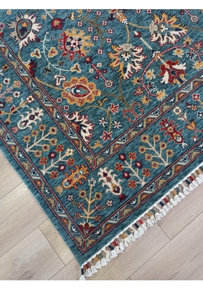 Çam Halı Sultani 805 Yeşil Yün Ve Bambu İle Özel Tezgahlarda Üretilen Otantik Desenli El Emeği Modern Uşak Halısı Gri Çam Halı Sultani 805 Yeşil Yün Ve Bambu İle Özel Tezgahlarda Üretilen Otantik Desenli El Emeği Modern Uşak Halısı Gri