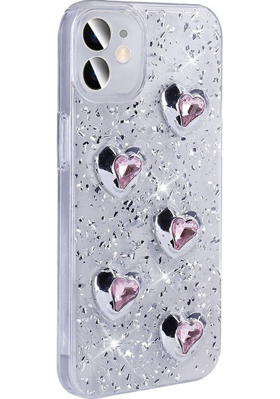 Apple Uyumlu iPhone 11 İle Airbagli Simli Arka Yüzeyli Kapak