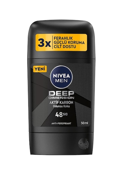 Nivea Men Deep Dimension Aktif Karbon Erkek Stick Deodorant 50 ML