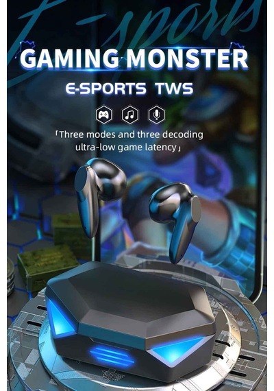Bluetooth Oyucu Kulaklığı G20 Son Sürüm Düşük Gecikmeli Siyah Gaming Kulaklık