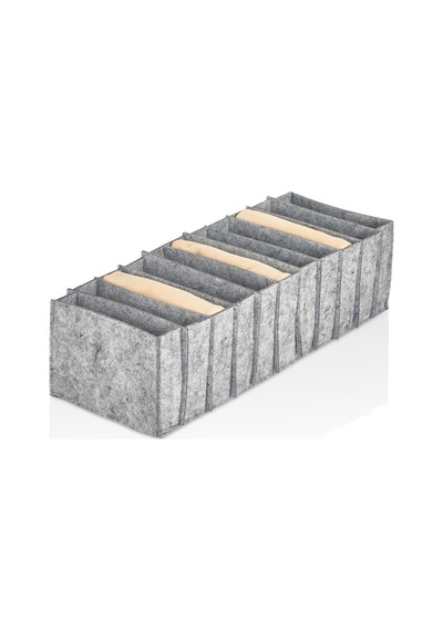 Serstil 11 Bölmeli Keçe Düzenleyici Organizer - Medium Gri