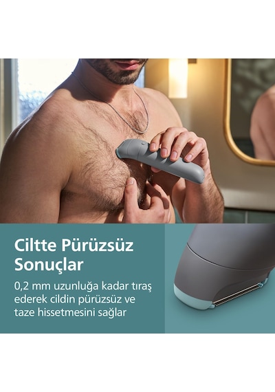 Philips Vücut Bakım 3000 Serisi Duşa Uygun, Hassas Bölge Ve Vücut Tıraş Makinesi - Bg3480/15