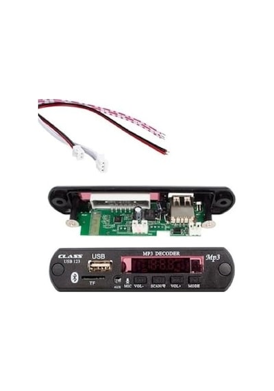 Class Araç Araba Oto Teyp Aux Usb Sd Bluetoothlu Mikrofonlu Çevirici Board Teyp Dönüştürücü 2023
