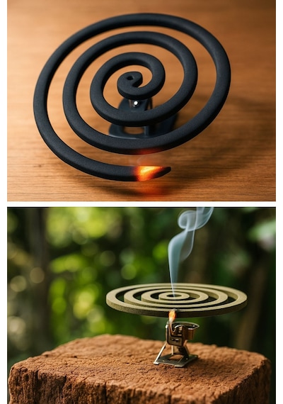 10 Lu Doğal Esansı Sineksavar Set Yavaş Yanan, İç İçe Geçmeli Spiral Tütsü Etkili Koruma Dış Mekan