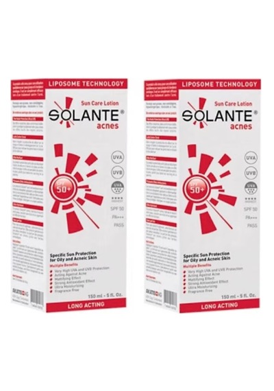 Solante Acnes 150 Ml 2 Adet 50 Faktör Güneş Losyonu