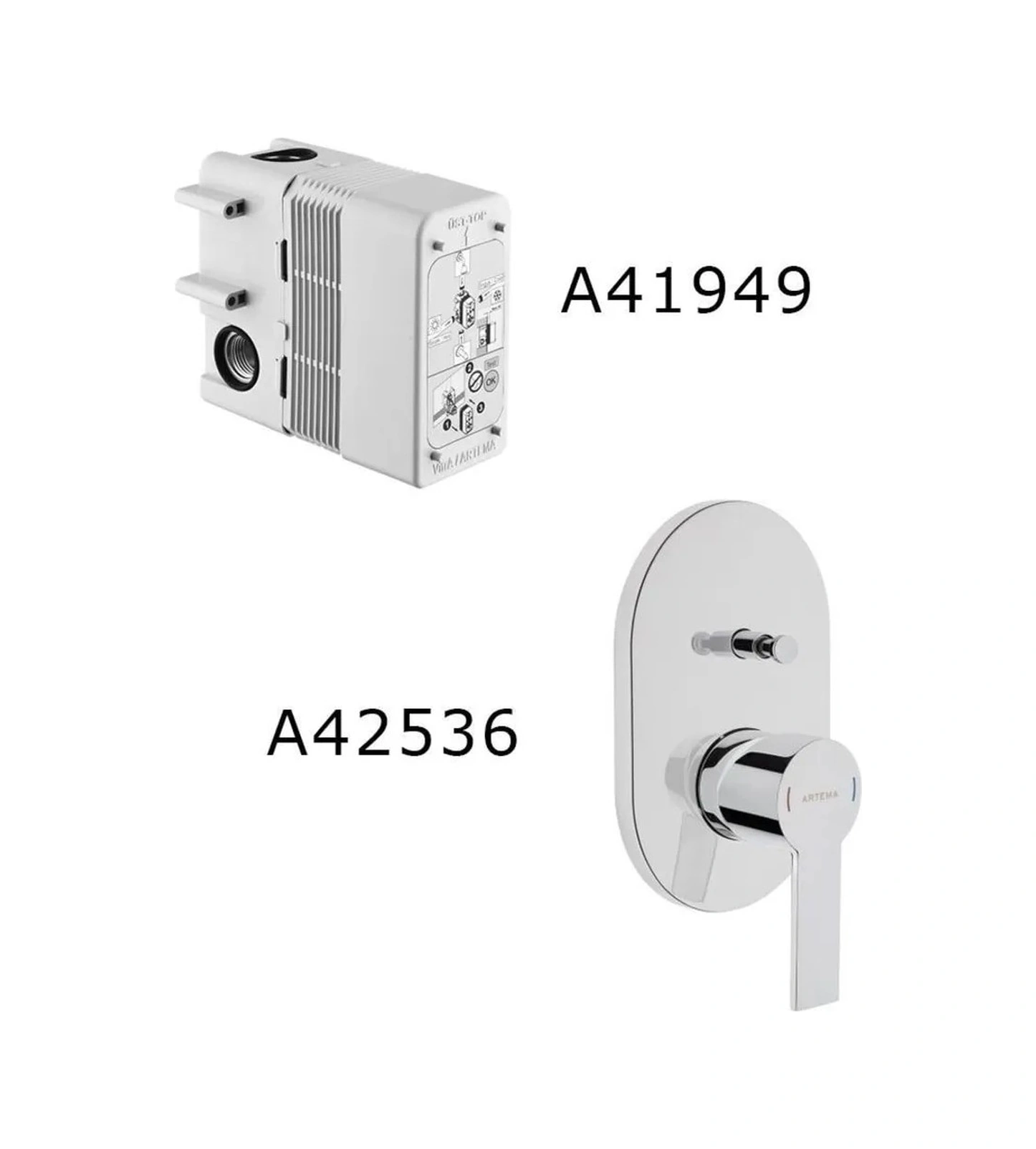 Artema Fold S Ankastre Banyo Bataryası Seti 6 Parça A49248-b (Cozy 5f El Duşlu)