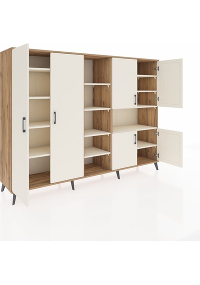 Hyperion Dolap 13 Raflı 6 Kapaklı 220x44x163 Çam-aytaşı Aytası - Atlas Çam Hyperion Dolap 13 Raflı 6 Kapaklı 220x44x163 Çam-aytaşı Aytası - Atlas Çam