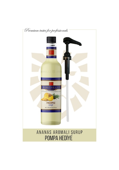 Kahve Şurubu Ananas Aromalı 70 CL + Pompa Sımonellı