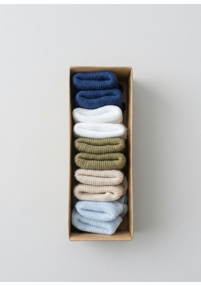 Bambık Olay Socks Yenidoğan Pamuklu 5'li Bebek Çorap Seti Lacivert Lacivert
