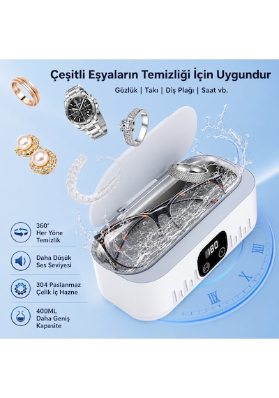 Dijital Ultrasonik Temizleyici Gözlük Takı Saat Diş Plağı Temizleme Cihazı 220v Ultrasonik Yıkama Makinesi