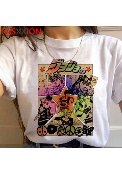 Noıssey Kırmızı Etiket Gala Jojo Tuhaf Macera T-shirt Model460 16957 Beyaz