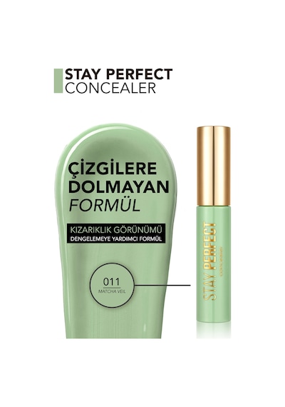 Flormar  Stay Perfect Yüksek Pigmentli & Yarı Mat Bitişli Likit Kapatıcı 011matchaveıl
