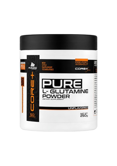 Mustang Nutrition Core+ Pure L-glutamine Powder 250 Gr Glutamin 50 Servis + Shaker + Protein Kahve Hediyeli Aromasız