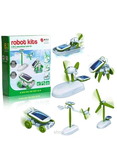 Güneş Enerjili Robot Oluşturma Seti 6 İn 1