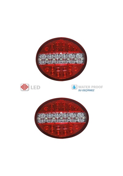 Hamburger Tip Ledli Stop Lamba 24Volt 4 Modlu 2 Adet