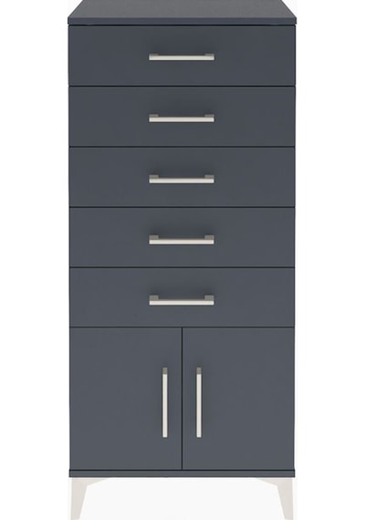 Arges Dolap 5 Raflı 2 Kapaklı 60x30x134 Antrasit-antrasit Antrasit