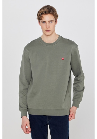 Wrangler Pamuklu Regular Fit Normal Kesim Bisiklet Yaka Logo Detaylı Sweatshirt Haki Wrangler Pamuklu Regular Fit Normal Kesim Bisiklet Yaka Logo Detaylı Sweatshirt Haki