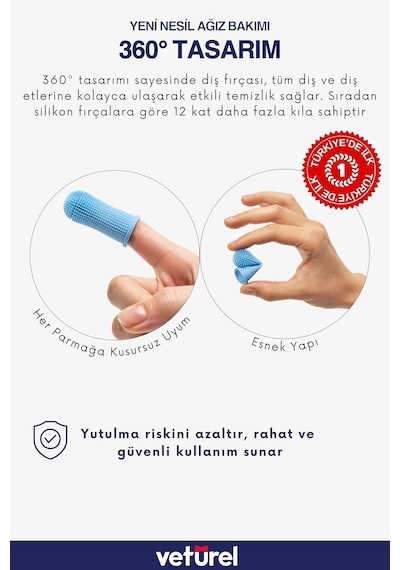Kedi Akne Bakım Set Çene Aknesi Çene Yarası Siyah Nokta Silikon Yumuşak 360 Bpa'sız Parmak Fırç