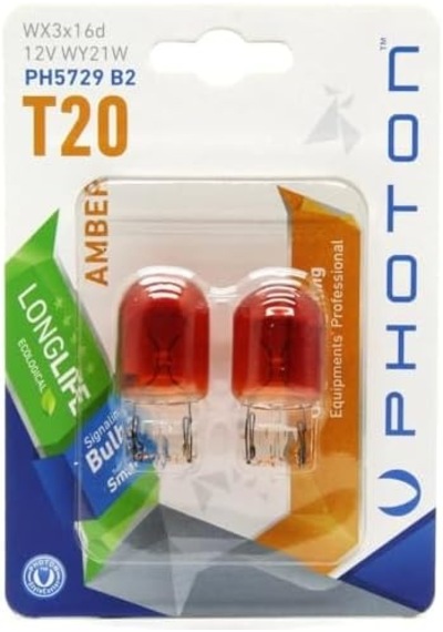 Ampul T20 Wy21w 12v Amber 2'li Blister Pht Ph5729 B2