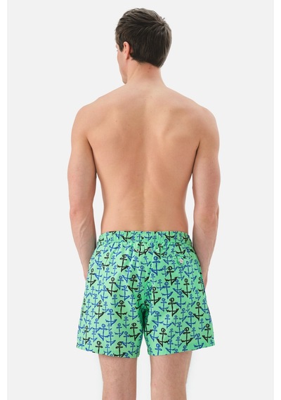 John Frank Anchor Desenli Hızlı Kuruyan Mayo Short Erkek Mayo Short Jfsssw35 Mint
