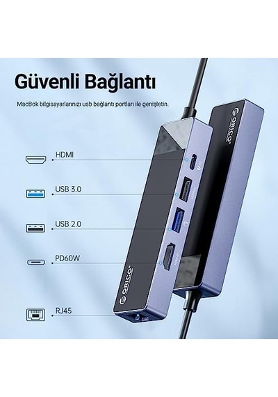 Type-c Pd100w 4k 30hz Hdmı 3.5mm Jak Sd Tf Kart Okuyucu 3 Usb Portlu Hub Çoklayıcı