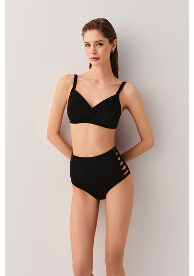 Suwen Yüksek Bel Bikini Alt Sbn26830012 Siyah