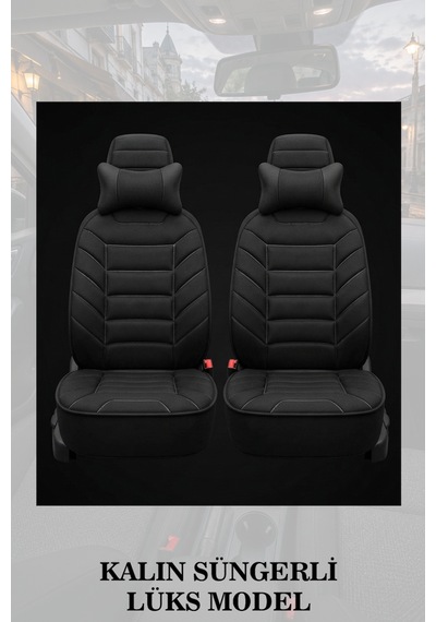 Citron Berlingo 2001 Uyumlu Lüks Siyah Renk Premium 2 Adet Minder Ve Yastık