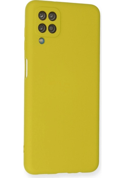Newface Samsung Galaxy Uyumlu A12 Kılıf Nano İçi Kadife Silikon Semeglbl - 25 - Sarı
