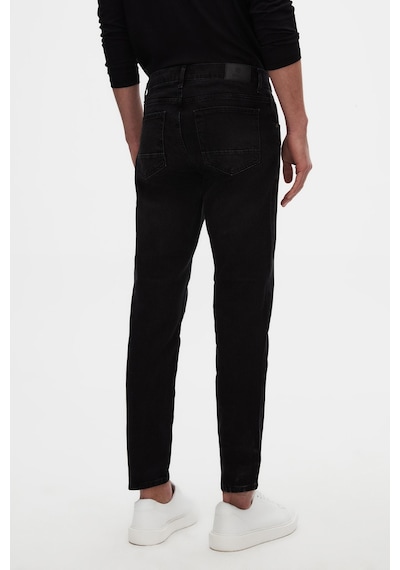 D's Damat Ds Damat Comfort Fit Siyah Düz Jean Kot Beş Cepli Yıkamalı Denim Pantolon 3hcj3ort00103 001