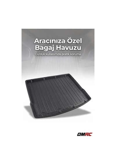 Renault Boreal 2026-2027 Arası Uyumlu Araca Özel Kauçuk Tpe Bagaj Havuzu Üst Kademe İçin Siyah