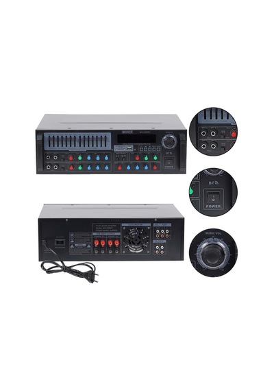 Midex Mx-2300u 4 Kanal 2x300w Stereo Amfi 600w Power Mikser Bluetooth Usb