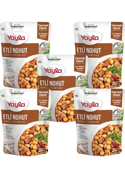 Yayla Yemek Hazır Etli Nohut 250 Gr X5