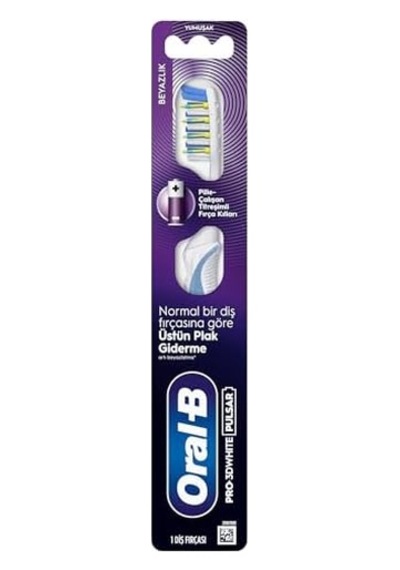 Pro-3dwhite Pulsar Beyazlık Pilli Diş Fırçası, Orta Sertlik Açık Ahşap