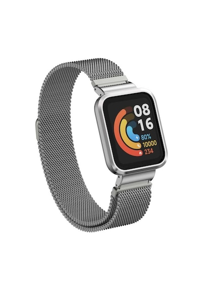 Xiaomi Redmi Watch Mi Watch Lite Uyumlu Krd-58 Metal Zore Kordon-gri
