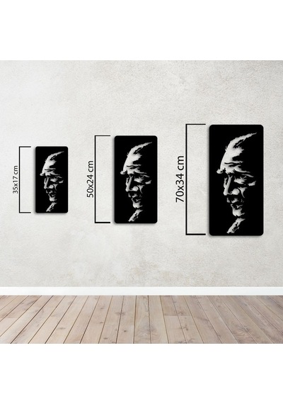 Atatürk'ün Portresi Metal Duvar Dekoru